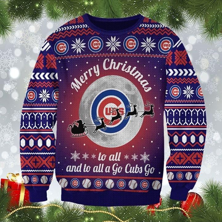 Personalized Merry Christmas Chicago Cubs To All And To All A Go